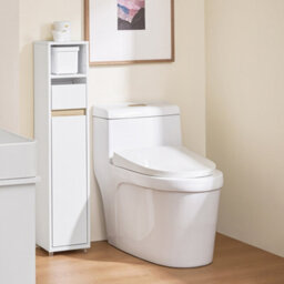Sobuy Bzr151-W, Bathroom Cabinet For Narrow Spaces Slim Bathroom Storage Unit With Adjustable Shelves And Drawers - thumbnail 4