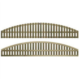 Premier Garden Supplies Florence Vertical Slatted (Pack Of 5) Width: 6Ft X Height: 0.5Ft Arched Fence Panel/topper/trellis - thumbnail 4
