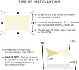Cream 2.5Mx3M Shade Sail 98% Uv Protection Waterproof - thumbnail 5