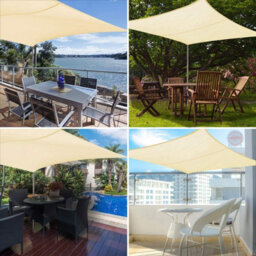 Cream 2.5Mx3M Shade Sail 98% Uv Protection Waterproof - thumbnail 6