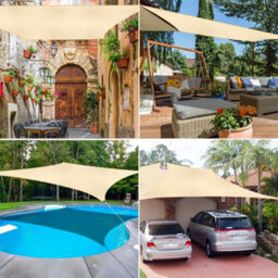Cream 2.5Mx3M Shade Sail 98% Uv Protection Waterproof - thumbnail 7