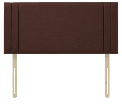 "Adore Designs Rio Turin Linen 5Ft Kingsize 20"" Headboard - Brown"
