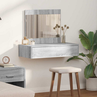 Walplus Dressing Table With Drawer Grey 83 X 40 X 70 Cm Engineered Wood - image 1