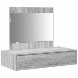 Walplus Dressing Table With Drawer Grey 83 X 40 X 70 Cm Engineered Wood - thumbnail 2