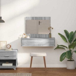 Walplus Dressing Table With Drawer Grey 83 X 40 X 70 Cm Engineered Wood - thumbnail 4
