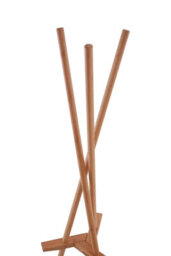 Orsina Minimalist Natural Wood Coat Stand, Functional Coat Rack Stand, Natural Bamboo Constructed Coat Stand - thumbnail 3