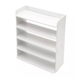 5 Tier White Wooden Shoe Rack Open Shelves Storage Unit - thumbnail 1