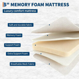 190Cm Folding Bed With Mattress Portable Rollaway Guest Bed On Wheels - thumbnail 7