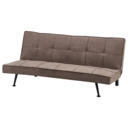 Beliani Sofa Bed 3 Seater Hasle Fabric Brown - thumbnail 4