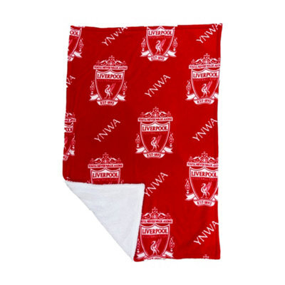 Liverpool Fc Ynwa Sherpa Fleece Throw Blanket - image 1