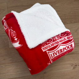 Liverpool Fc Ynwa Sherpa Fleece Throw Blanket - thumbnail 4