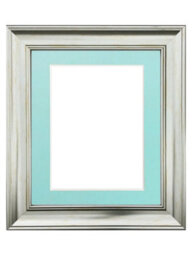 Frames By Post Scandi Vintage Silver Frame With Blue Mount For Image Size 40 X 30 Cm - thumbnail 1