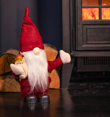 Samuel Alexander 28Cm Battery Operated Musical Walking Christmas Gonk Decoration In Red - image 1