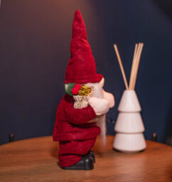 Samuel Alexander 28Cm Battery Operated Musical Walking Christmas Gonk Decoration In Red - thumbnail 4