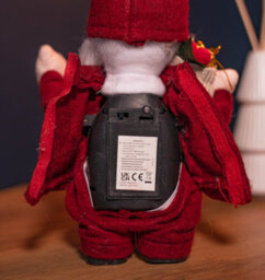 Samuel Alexander 28Cm Battery Operated Musical Walking Christmas Gonk Decoration In Red - thumbnail 6