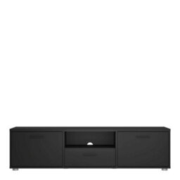 Wyld Haus Nagoya Compact Black Tv Unit 2 Doors 1 Drawer 1 Shelf - thumbnail 5
