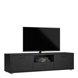 Wyld Haus Nagoya Compact Black Tv Unit 2 Doors 1 Drawer 1 Shelf - thumbnail 8