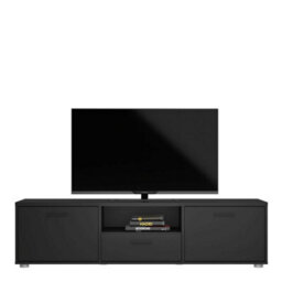 Wyld Haus Nagoya Compact Black Tv Unit 2 Doors 1 Drawer 1 Shelf - thumbnail 9