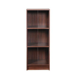Timber Art Design 3 Tier Cube Bookcase Display Shelving Storage Unit Wood Furniture Walnut - thumbnail 2