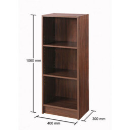 Timber Art Design 3 Tier Cube Bookcase Display Shelving Storage Unit Wood Furniture Walnut - thumbnail 4