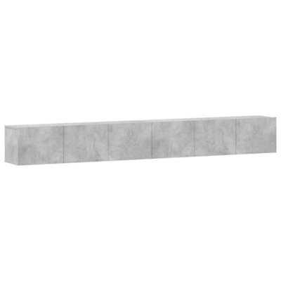 Berkfield Classic 3 Piece Tv Cabinet Set Concrete Grey Engineered Wood - image 1