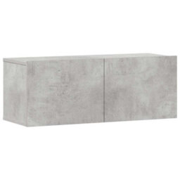 Berkfield Classic 3 Piece Tv Cabinet Set Concrete Grey Engineered Wood - thumbnail 4