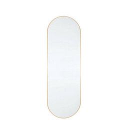 Gallery™ Gallery Yardley Gold Leaner Mirror 50 X 150Cm, Rounded Frame, Vertical Full Length Wall Mirror, Glass And Aluminium - thumbnail 6