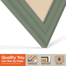 "16X16"" Green Classic Vinyl Record Frame With Ivory Mount For 12 Inch Lp Disc - Ak Frames" - thumbnail 3
