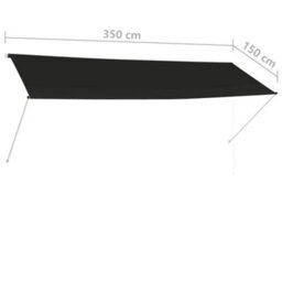 Berkfield Retractable Awning 350X150 Cm Anthracite - thumbnail 8