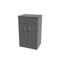 Nes Home 500mm Steel Grey Vanity Unit Cabinet With Worktop - thumbnail 5