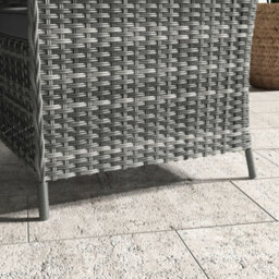 Outsunny Luxury Rattan Garden Dining Set W/ Parasol, Cushions, Mixed Grey - thumbnail 9