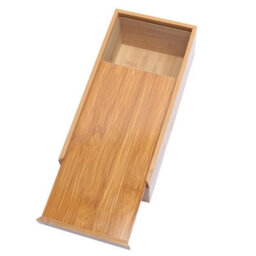 Square Wooden Tissue Hanky Box Holder Dispenser Home Office Bathroom Decor L - thumbnail 2