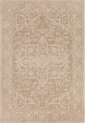 Livabliss Tuareg-Vintage Beigeivory Traditional Boho In- & Outdoor Jute-Look Rug 160 X 213 Cm Easy Care, Non Shedding - image 1