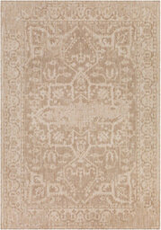 Livabliss Tuareg-Vintage Beigeivory Traditional Boho In- & Outdoor Jute-Look Rug 160 X 213 Cm Easy Care, Non Shedding - thumbnail 1