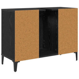Walplus Sink Cabinet Black Oak 80 X 33 X 60 Cm Engineered Wood And Iron - thumbnail 8