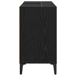 Walplus Sink Cabinet Black Oak 80 X 33 X 60 Cm Engineered Wood And Iron - thumbnail 7