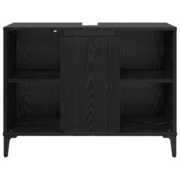 Walplus Sink Cabinet Black Oak 80 X 33 X 60 Cm Engineered Wood And Iron - thumbnail 6