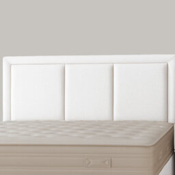 "Urban Textures - Ciaro Luxury 20"" High Boucle Fabric Upholstered Headboard - White"