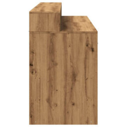 Berkfield Desk With Led Lights Artisian Oak 140X55X91 Cm Engineered Wood - thumbnail 7
