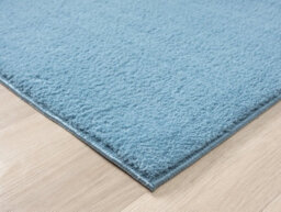 Comfy Washable Low Pile Living Room Area Rug - Anti-Slip Felt Backing Teal 50Cm X 80Cm - thumbnail 6