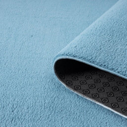 Comfy Washable Low Pile Living Room Area Rug - Anti-Slip Felt Backing Teal 50Cm X 80Cm - thumbnail 3