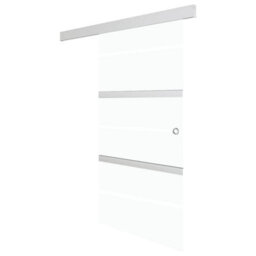 Berkfield Sliding Door Esg Glass And Aluminium 76X205 Cm Silver - thumbnail 2