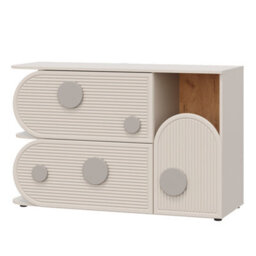 Heze Furniture Ping 1 Door 2 Drawer Sideboard Kids Bedroom - Cashmere - thumbnail 1