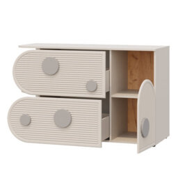 Heze Furniture Ping 1 Door 2 Drawer Sideboard Kids Bedroom - Cashmere - thumbnail 3