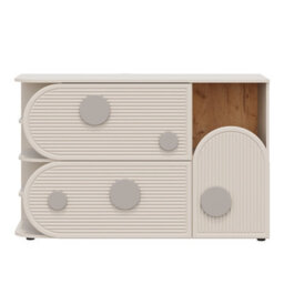 Heze Furniture Ping 1 Door 2 Drawer Sideboard Kids Bedroom - Cashmere - thumbnail 2