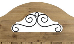 Seconique Corona 4Ft6 Double Bed High Foot End Scroll Distressed Waxed Pine - thumbnail 2