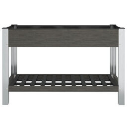 Berkfield Garden Raised Bed With Shelf Grey 120X50X75 Cm Wpc - thumbnail 3