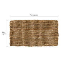 Jvl Moris Hand Spun Boucle Coir Jute Doormat, 40X70Cm - thumbnail 2