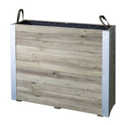 Cerland Bambou Outdoor Tall Rectangular Wooden Planter 100Cm - thumbnail 6
