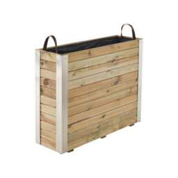 Cerland Bambou Outdoor Tall Rectangular Wooden Planter 100Cm - thumbnail 4